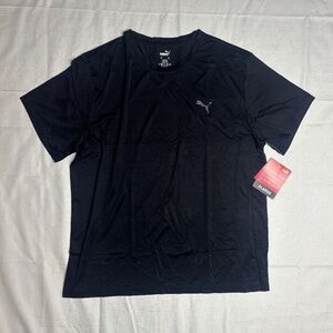 Puma Black Mesh T-Shirt Short Sleeve Athletic Workout XL NWT Men’s